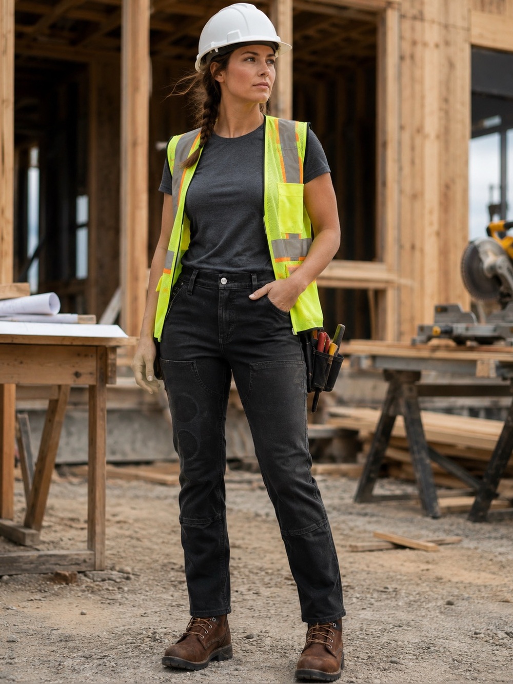 Carhartt WOMEN'S RUGGED FLEX® Straight FIT TWILL DOUBLE-FRONT WORK PANT Blk Sz 4